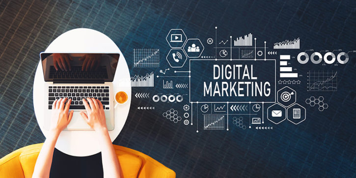 Digital Marketing with person using a laptop | internet marketing